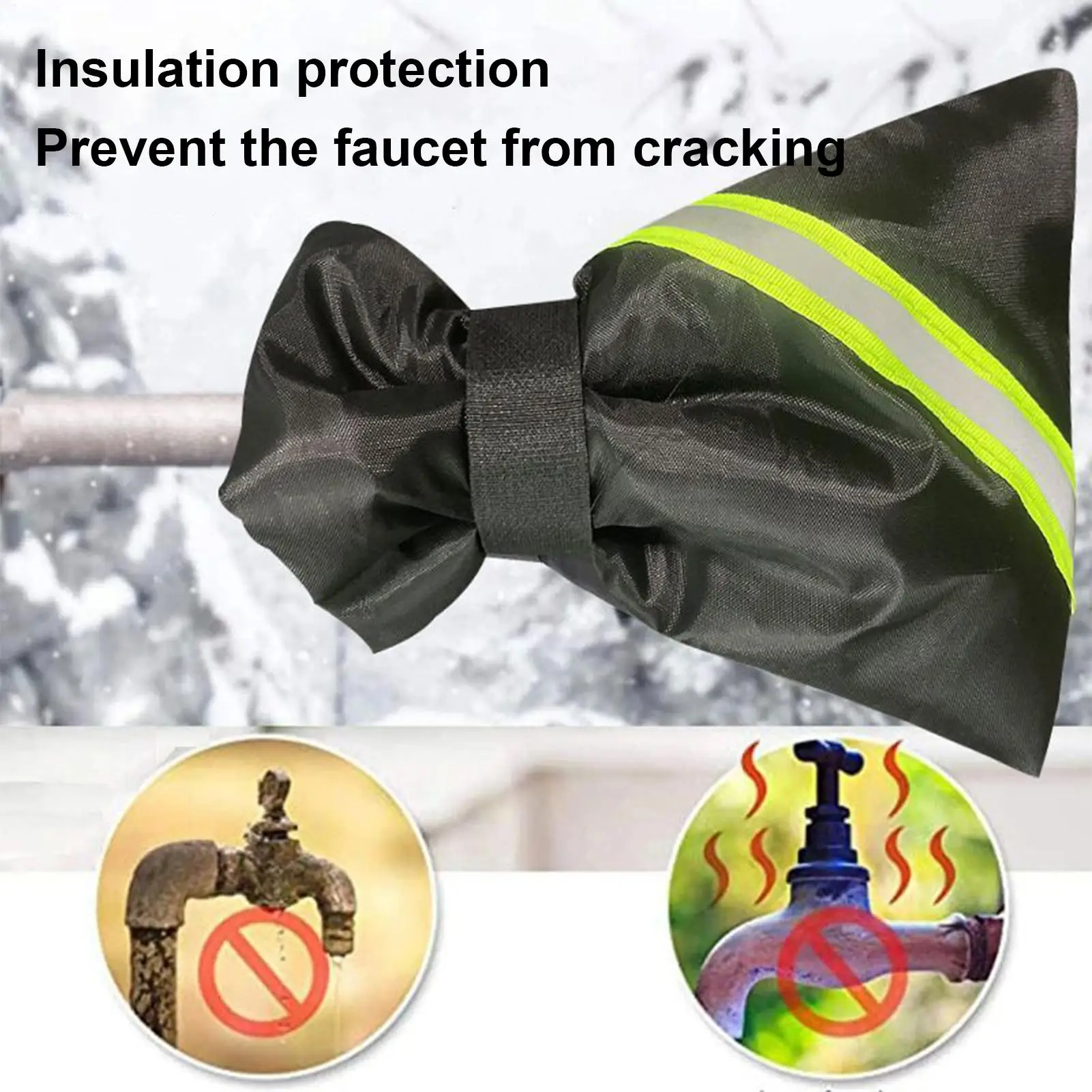 في الهواء الطلق صنبور يغطي لفصل الشتاء معزول الحنفية واقية التفاف المضادة للأشعة فوق البنفسجية صنبور مقاوم للماء التفاف للطقس البارد الأنابيب في الهواء الطلق جيدا #2