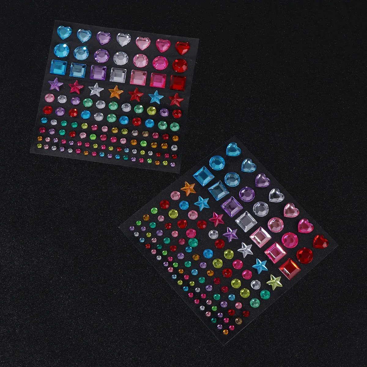 

12 Sheets DIY Acrylic Jewel Stickers Bright Shiny Rhinestones for Crafting Decorations Handmade Gifts Scrapbooks Phone Cases
