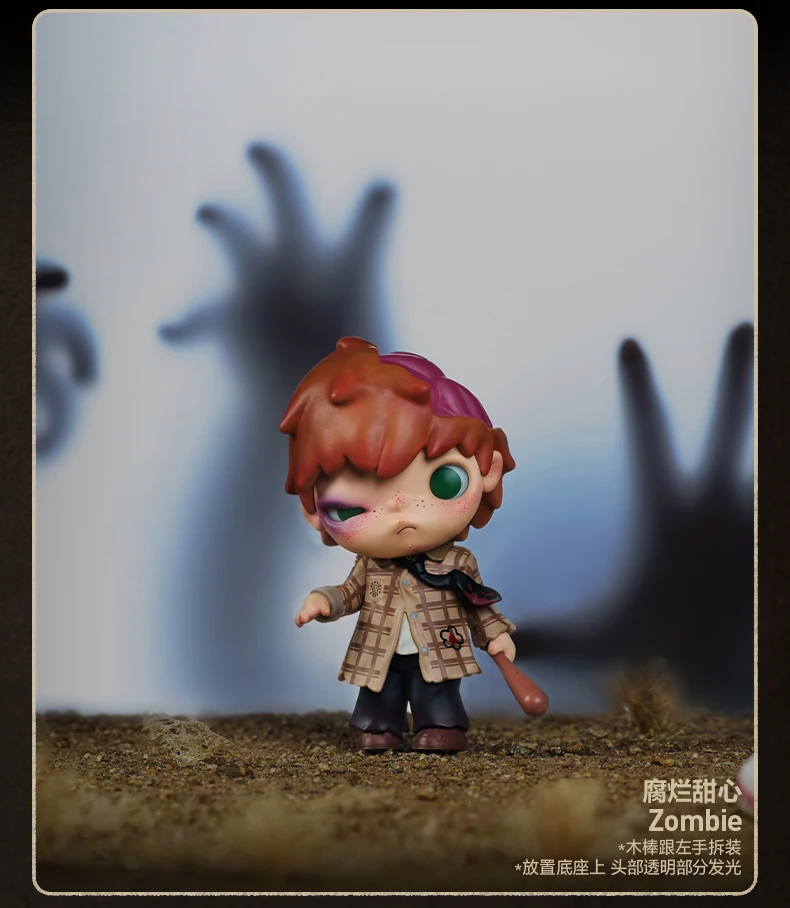 Nieuwe Originele POPMART Hirono Monsters' Carnaval Serie Blind Box Desktop Scène Decoratie Speelgoed Modellen Mystery Box Halloween Geschenken