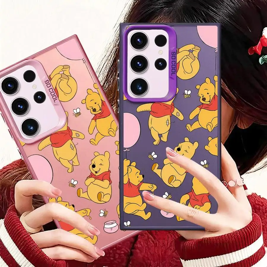Disney Winnie The Pooh Soft Cover Case for Samsung Galaxy S21 S25 S24 FE S20 S25Ultra S23 Note 20 Ultra S22 Ultra S23Ultra S20