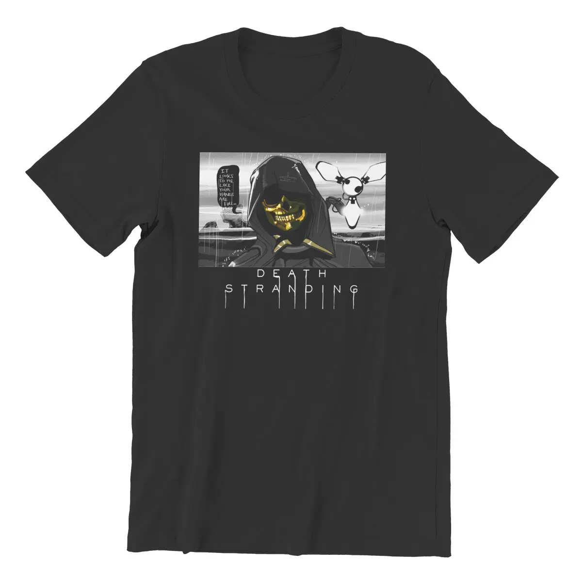 It looks to me like death art stranding T-Shirt for Men Hideo kojima Men's clothing Large size Hideo kojima Metal gear solid