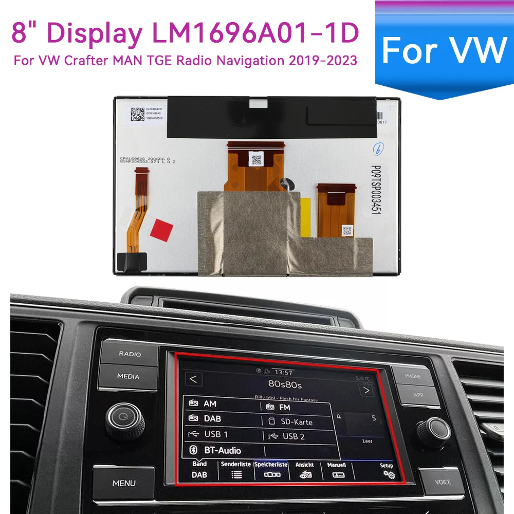 

6.5 inch LCD Screen For Skoda Fabia 3 for VW Polo Crafter 2017 year LM1696A01 GPM1696A00 LM1696A01-1D LM1696A01-1B