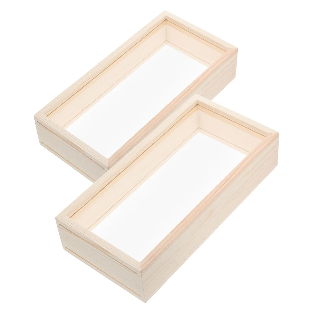 

2Pcs Dried Flower Display Frame Acrylic Pressed Plant Specimens Clear DIY Decorative Shadow Box Photo Frame Shadow Box