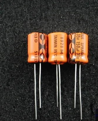 20pcs/lot Original SPRAGUE 150uF/35V 513D Yellow Leather Electrolytic Capacitor 16x10mm free shipping