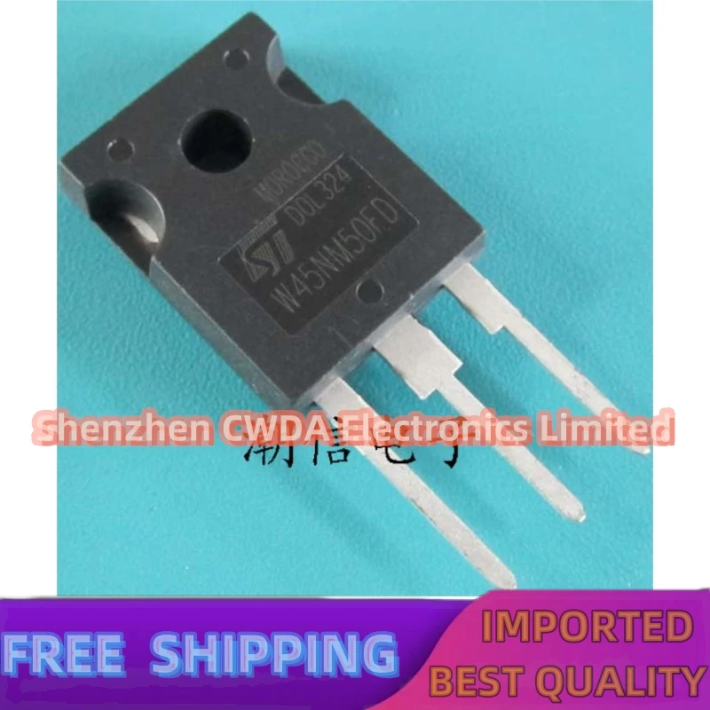 10PCS-20PCS  W45NM50FD STW45NM50FD  45A 500V  TO-247  In Stock 