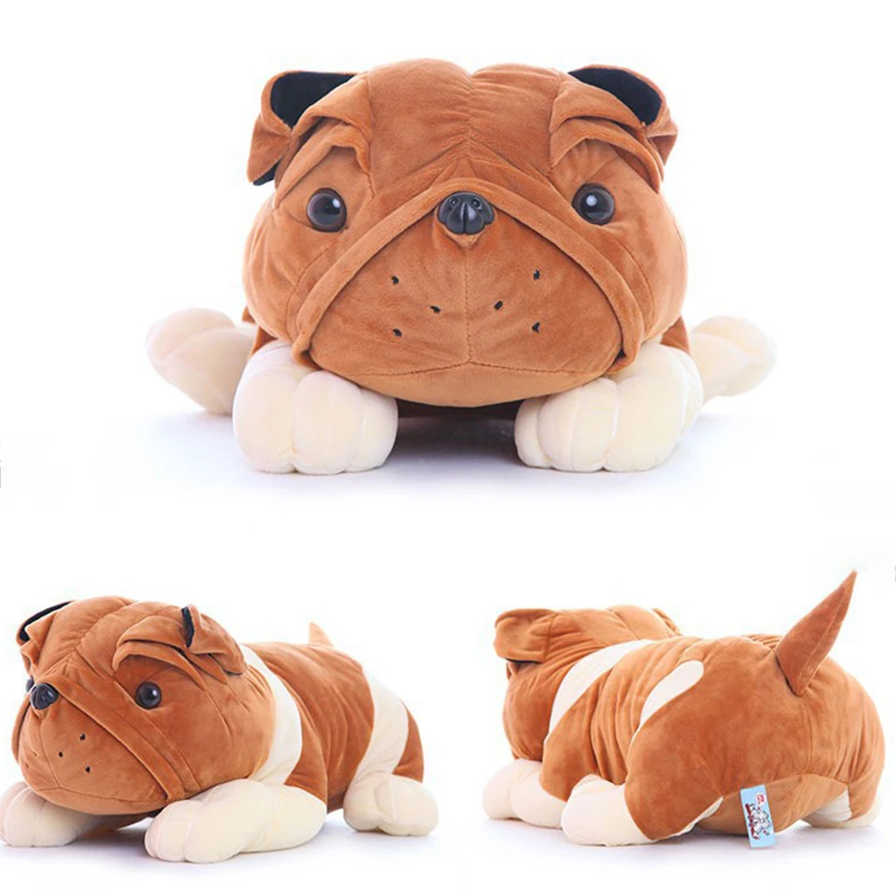 ของเล่นตุ๊กตาสุนัขจำลองน่ารัก Shar Pei Bulldog คุณภาพสูงนุ่มตุ๊กตาสัตว์ตุ๊กตาตุ๊กตาตุ๊กตาวันเกิดของขวัญตกแต่งบ้าน30ซม.19