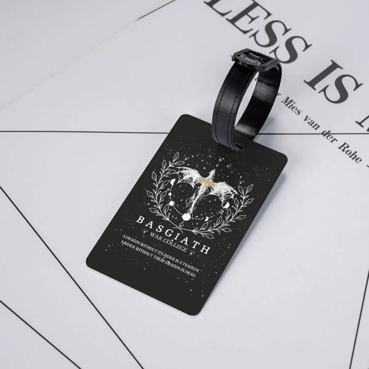 

Fourth Wing Basgiath War College Luggage Tags Suitcase Accessories Travel Baggage Boarding Tag Label Holder ID Name Address