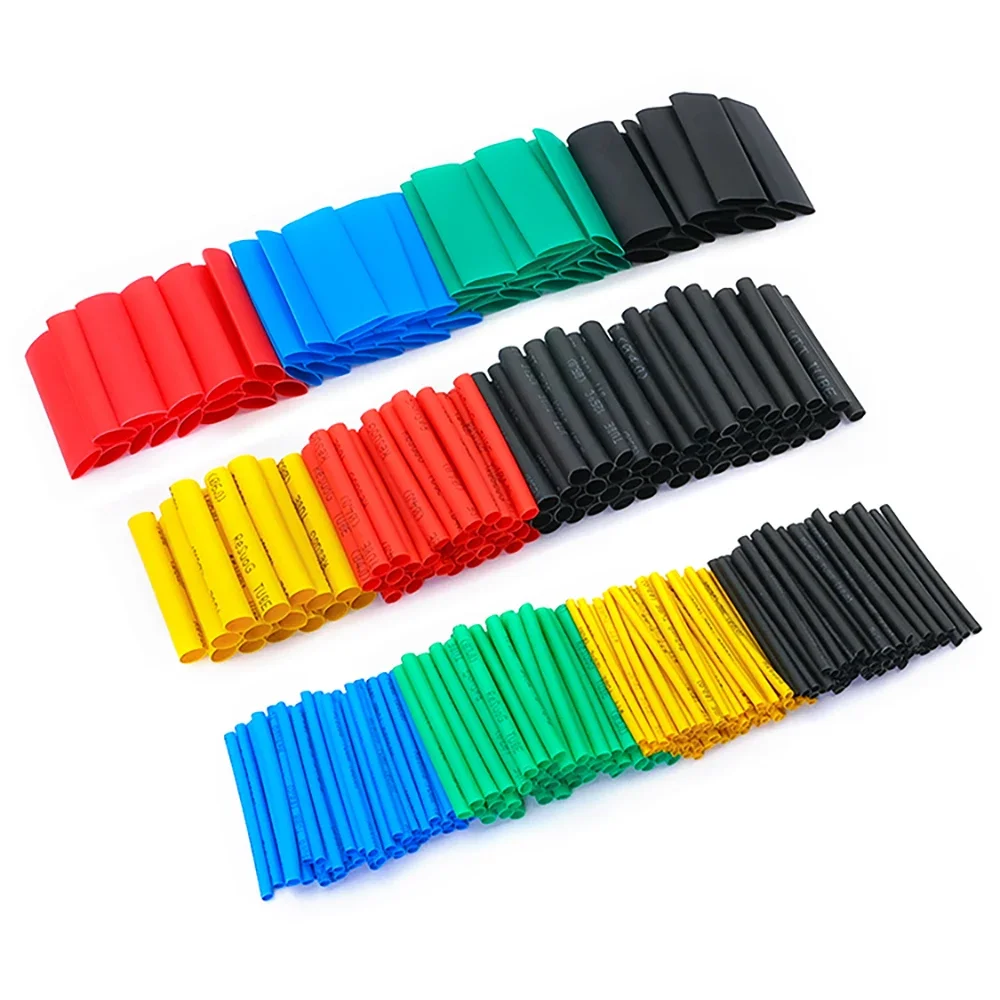 530Pcs Kit Heat Shrink Tube 2:1 Thermoresistant Tubing Heat Shrink Wrapping Set Electrical Wire Cable Insulation Sleeving