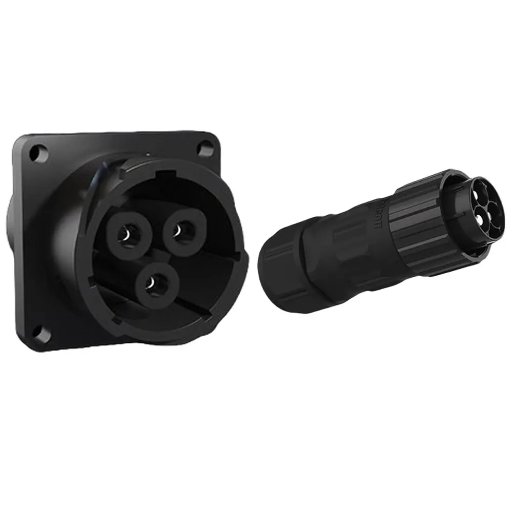 موصل الطيران 3pin 80A 600V مع مادة النايلون V0 المقاومة للهب لتخزين الطاقة مدخلات إخراج الطاقة والاستخدام الخارجي #5