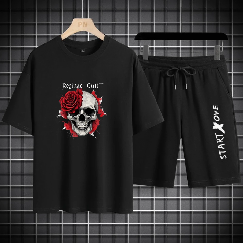 

2025 Summer Men Thin Two Piece Tracksuit Sports Suits Breathable Quick Dry Casual Workout Running Gym Clothes Old Money Man