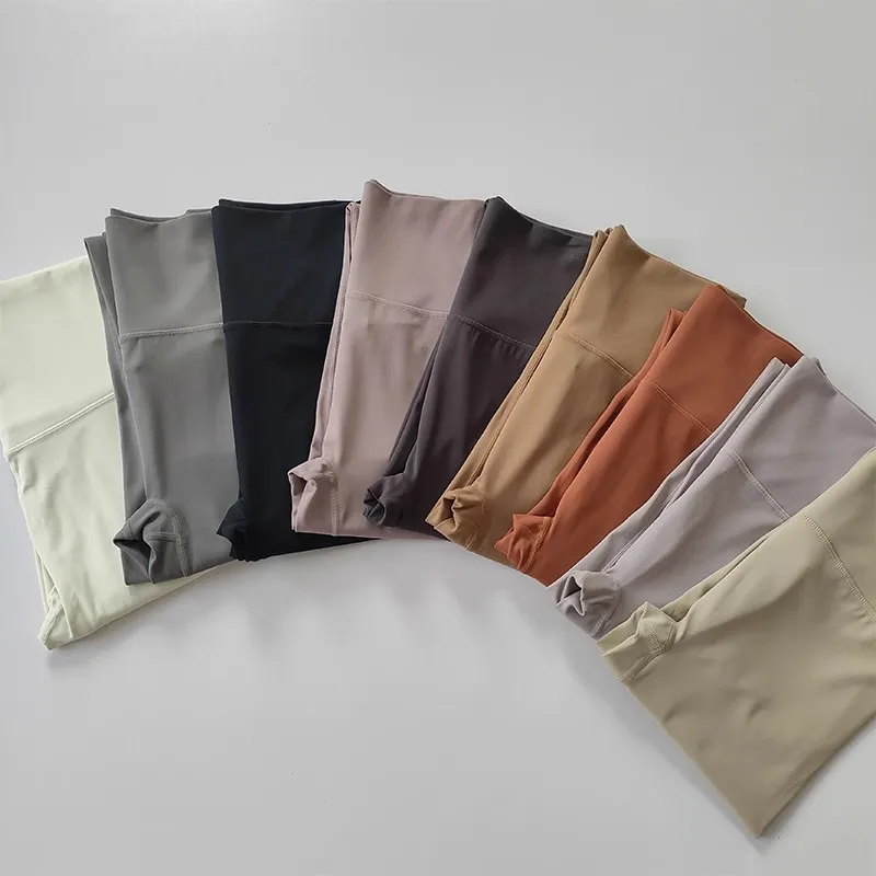 Hohe Taille, Hüftheben, Yogahose, Damen, Sport-Fitnesshose mit Taschen, Nude Feel Fitness-Ausrüstung – Detail 8