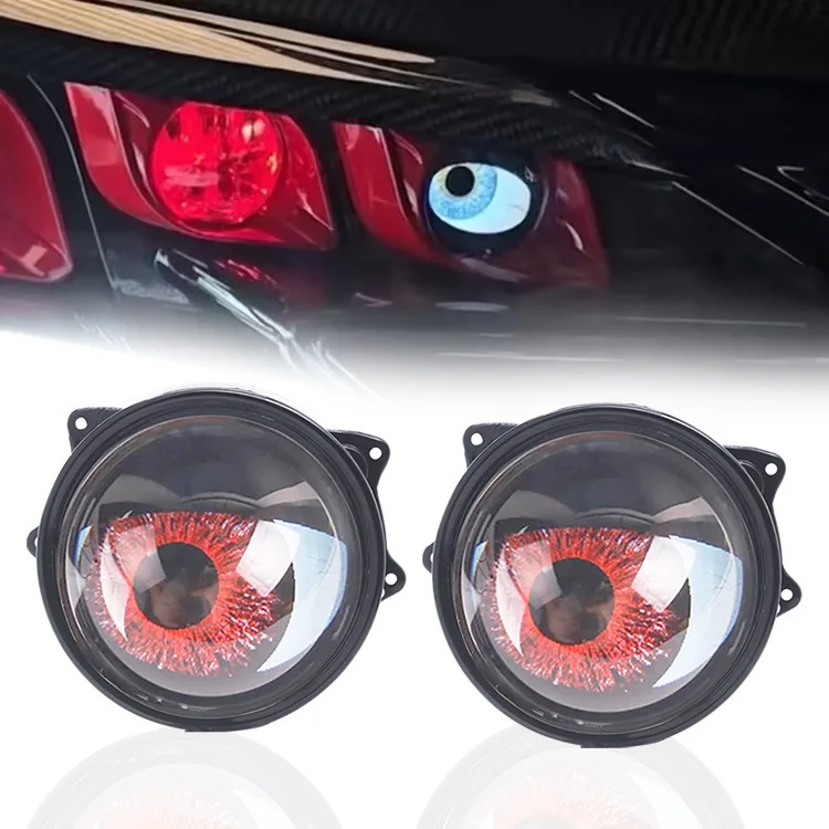 

Demon Eye LED Headlight, Dynamic Scanning Lens with Atmosphere Light, Universal for Car & Motorcycle