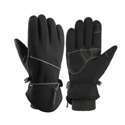 Luvas impermeáveis do esqui com forro do luxuoso, Windproof, projeto térmico, estadia morna, ciclismo, inverno