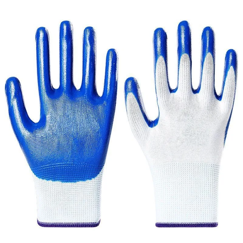 Breathable Waterproof Latex Work Gloves Thick Anti Slip Wearproof Surface for Farm Construction Daily Labor Protection