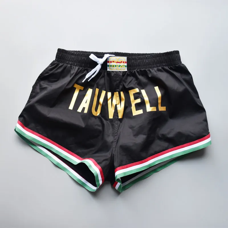 Tauwell Muay Thai Fight Kickboxing Shorts Fitness Men Women Boxing Shorts Thailand Gym Training Black Casual Shorts