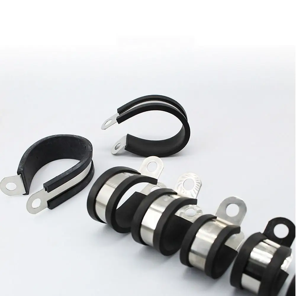 Gummi ausgekleidete Clips Verdrahtung schlauch klemme Hochwertige R-Rohr halterung Kabel montage Befestigungs elemente Hardware elektrische Armaturen