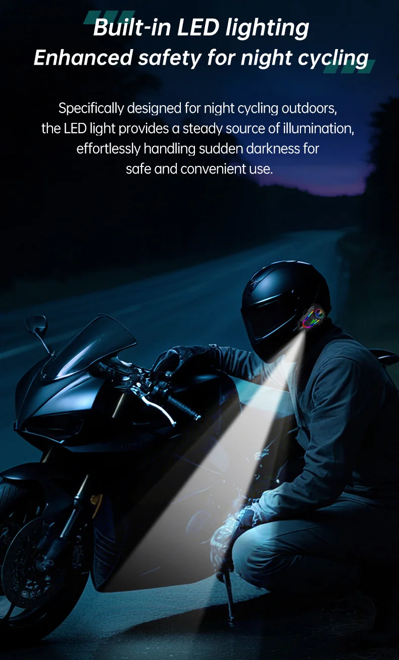 Y10 Max Motorradhelm Bluetooth 6.0 Intercom CVC+DSP Dual Intelligent Noise ReductionInter Comunicador – Detail 9