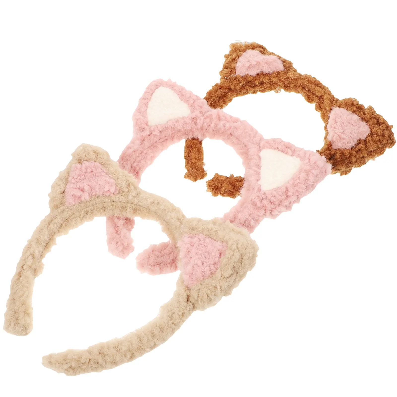 

3Pcs Cat Ear Headbands Cute Skincare Headband for Women Face Washing Makeup Spa Hairband Skin Care Headbands Make Up Headband