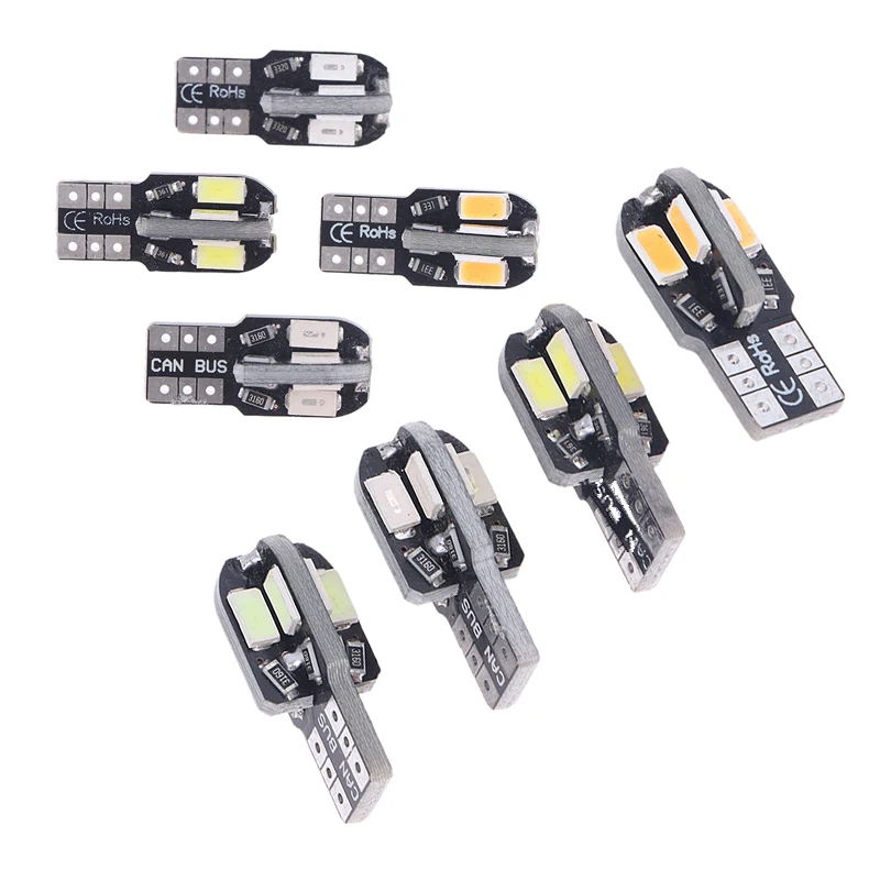 

10 шт. печатная плата + светодиодная автомобильная светодиодная лампа T10 5730 SMD декодирование света для чтения индикатор ширины номерного знака маленький свет
