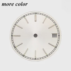 Esfera de reloj nh35 de 28,5mm, esfera estéril de uñas a rayas, luminosa, logotipo personalizado, accesorios de reloj de movimiento adecuados para NH35/NH36, nuevo