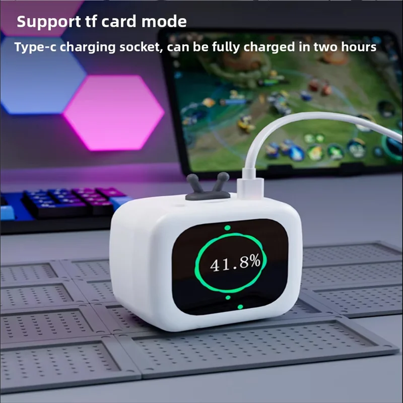 Портативная Bluetooth-колонка с многофункциональными функциями: музыка, звонки, фотоальбом, таймер, калькулятор, погода и календарь-X6