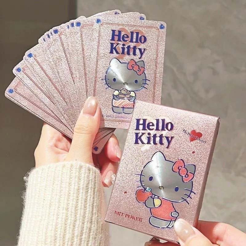 

New Sanrio Hello Kitty Poker Card Kawaii High Appearance Waterproof Durable Card Party Special Ins Korean Cartoon Anime Gift