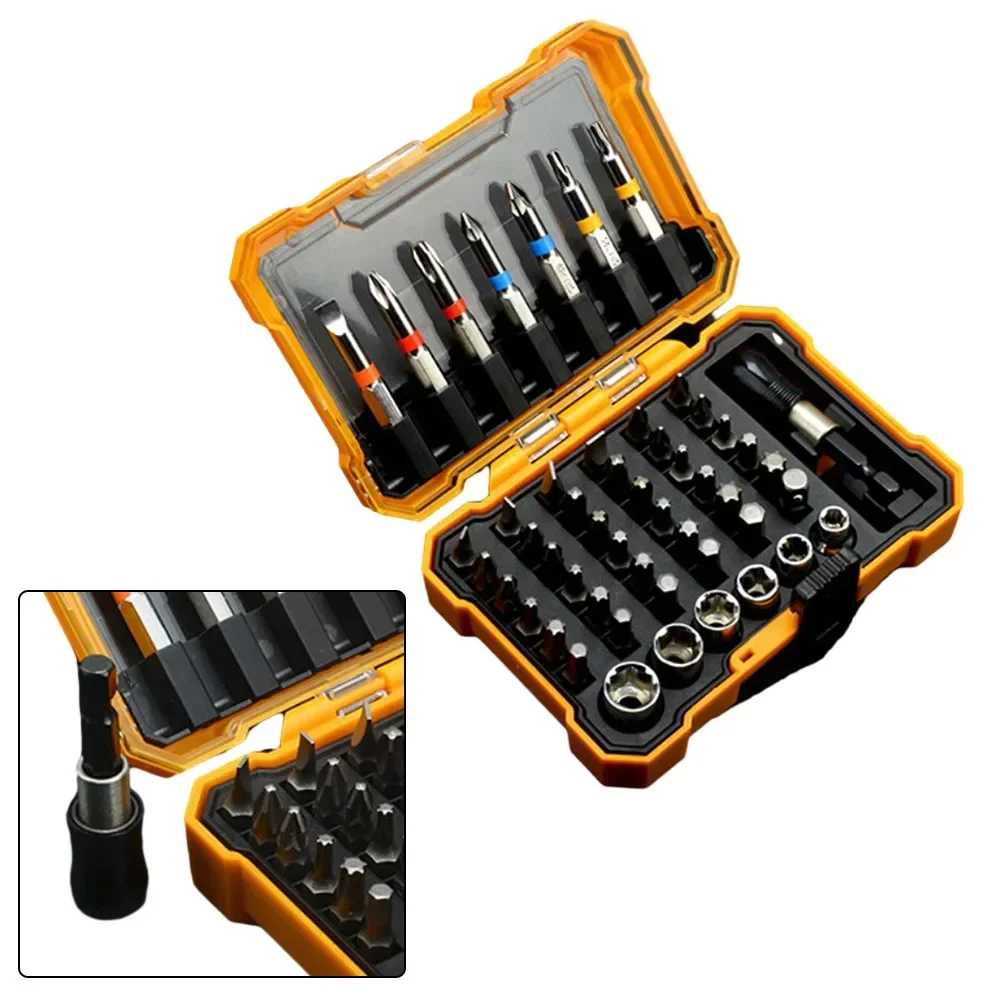 50pcs Screwdriver Bit Set Magnetic Hex Torx Bits With Storage Case Electric Screwdriver Socket Adapter For Home Repair Tool