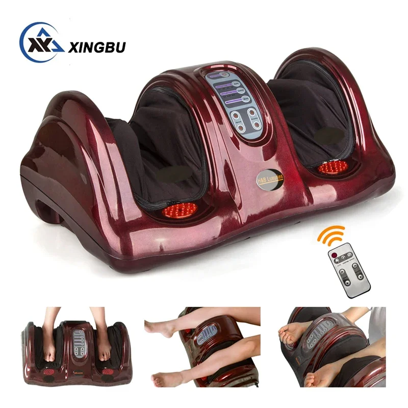 Electric Shiatsu Vibration Foot Massager with Roller Therapy Health Care Remote control Improve Blood Circulation