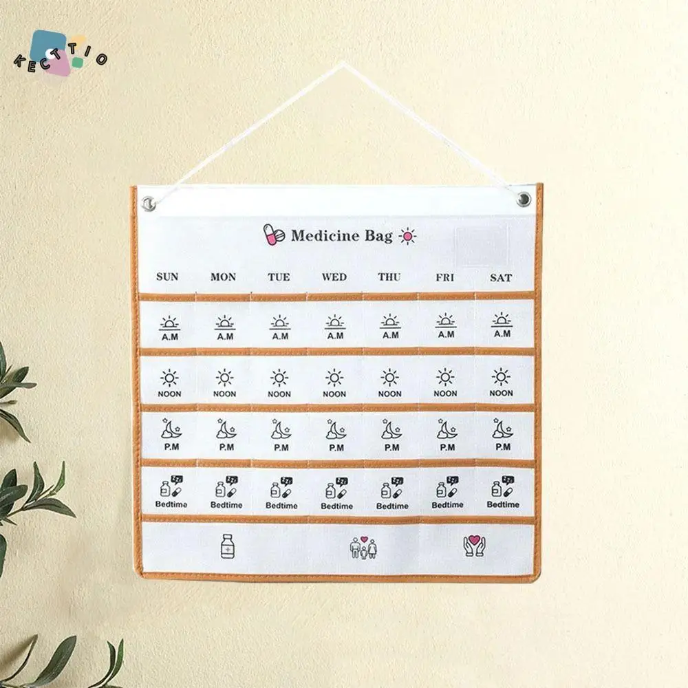 

Non-woven Fabric Medicine Classification Bag Wall Hanging Attractive Cosmetic Storage Bag Decorative with Pockets