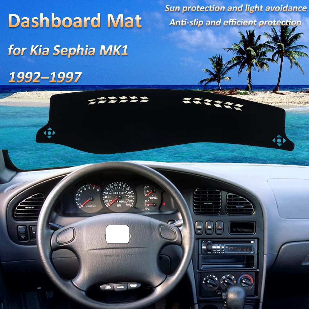 For Kia Sephia MK1 Mentor 1992 1993 1994 1995 1996 1997 Dashboard Mat Cover Dash Protective Avoid Light Carpet Auto Tools Parts