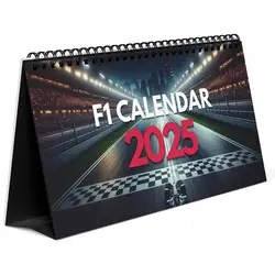 2025 F1 Racing Calendar with Track Design Ideal Gift for Fans Racing Enthusiasts Perfect for Christmas Valentine's Office Gifts