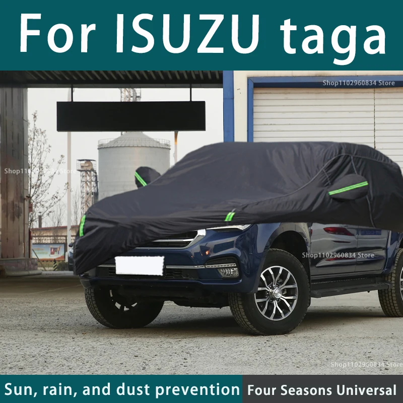 

For Isuzu TAGA T17 210T Full Car Covers Outdoor Uv Sun Protection Dust Rain Snow Protective Car Cover Auto Black Cover