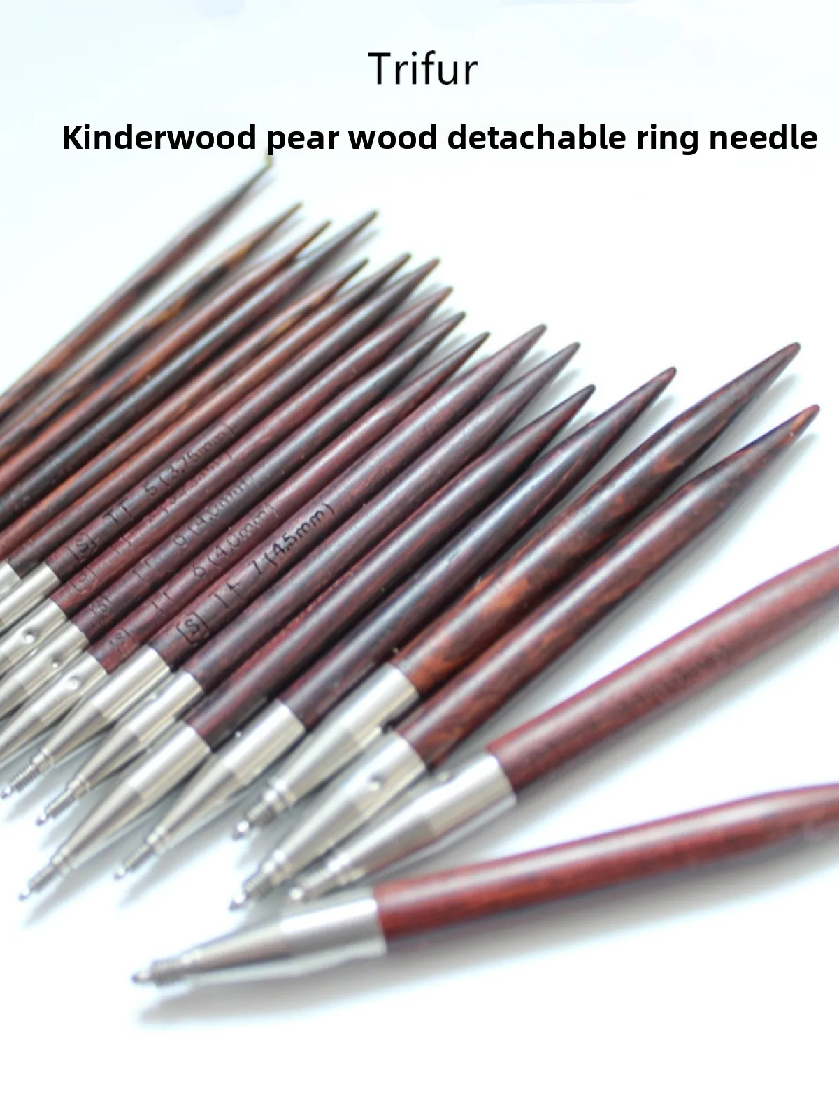 

Trifur Gold Wood Pine Detachable Needle Single Set 2345 Inches Ring Needle Sweater Crochet Needle Home Textile Sewing