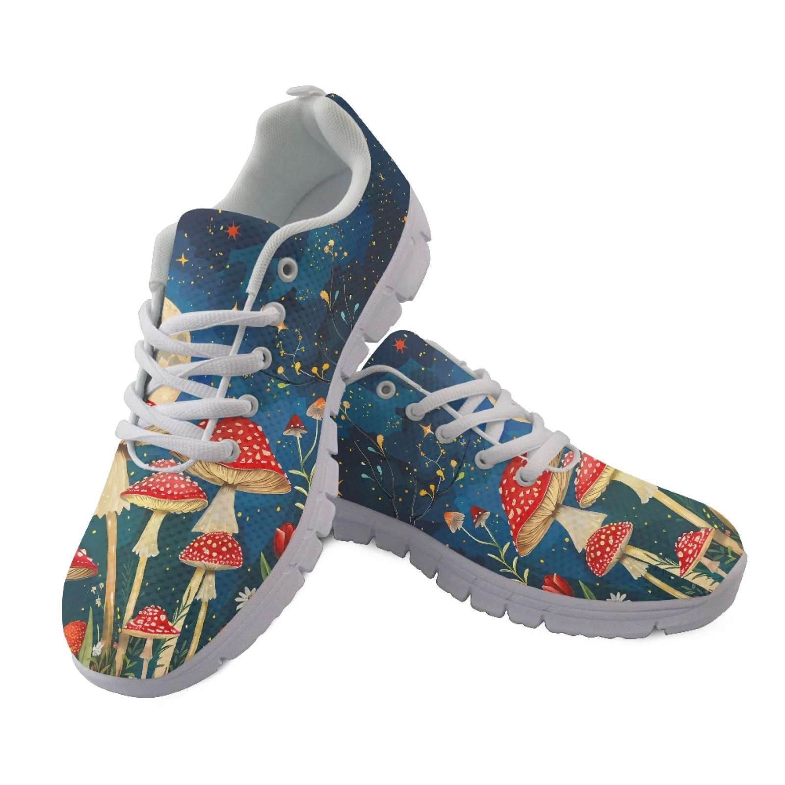 Coloranimal Mushroom Casual Running Shoes for Men Mesh & EVA Sole Women's Tennis Shoes for Travel