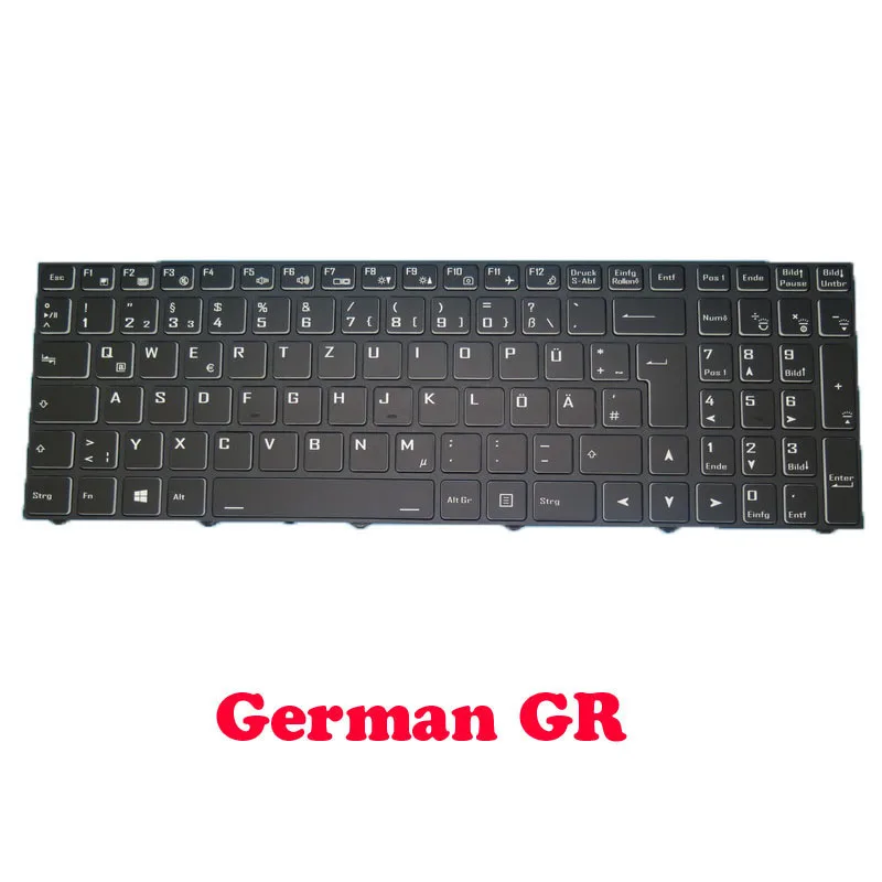 Hinter leuchtet uns uk ru gr fr Tastatur für clevo np50 np50d5 np50db np50de np50hh np50hj np50hk np50hp np50pnh np50pnj np50pnk np50pnp