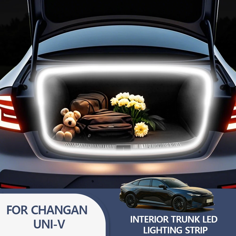 FOR CHANGAN UNI-V Rear Trunk LED Light Bar Strips Trunk Interior Decorative Lamp Strip  Luggage Atmosphere Light
