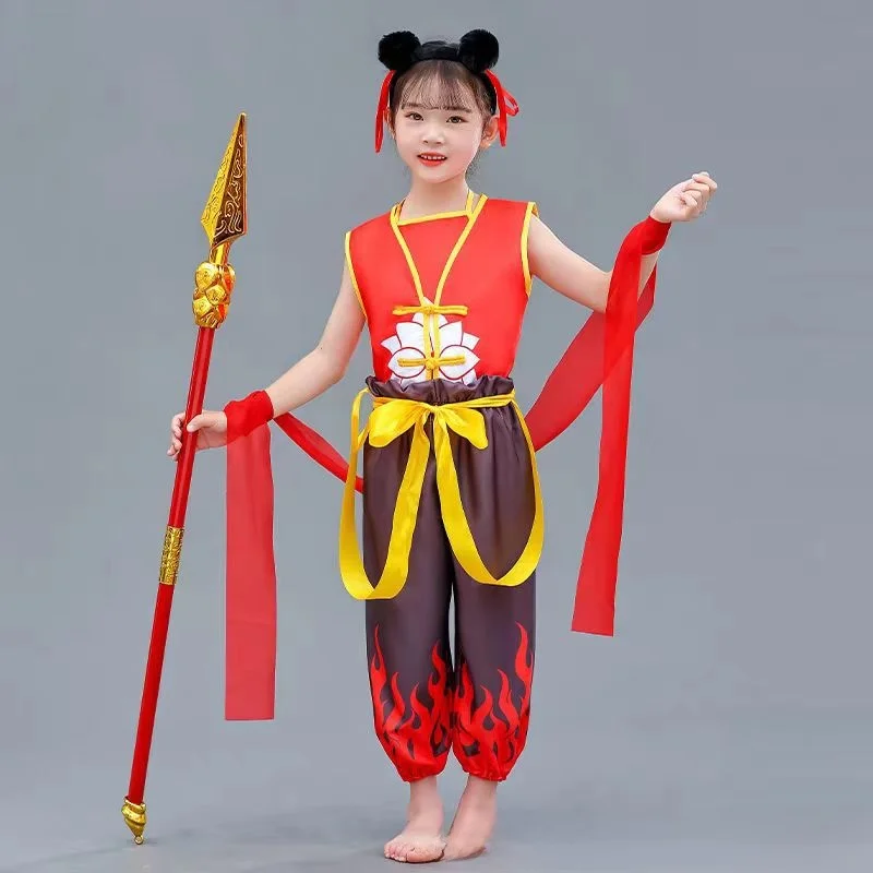 ชุดคอสตูมการ์ตูนซีรีส์ Zheta สำหรับเด็กชายและเด็กหญิง ชุด Na Tcha สำหรับวันเด็กและวันฮาโลวีน  ชุดเด็ก Six One