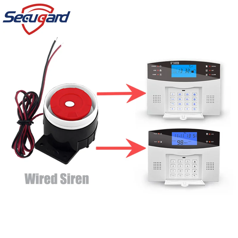 Wired Siren Mini 120dB Indoor Horn Sound Alarm Loud Buzzer Speaker Anti-theft DC12V For Our Home Security Burglar Alarm System