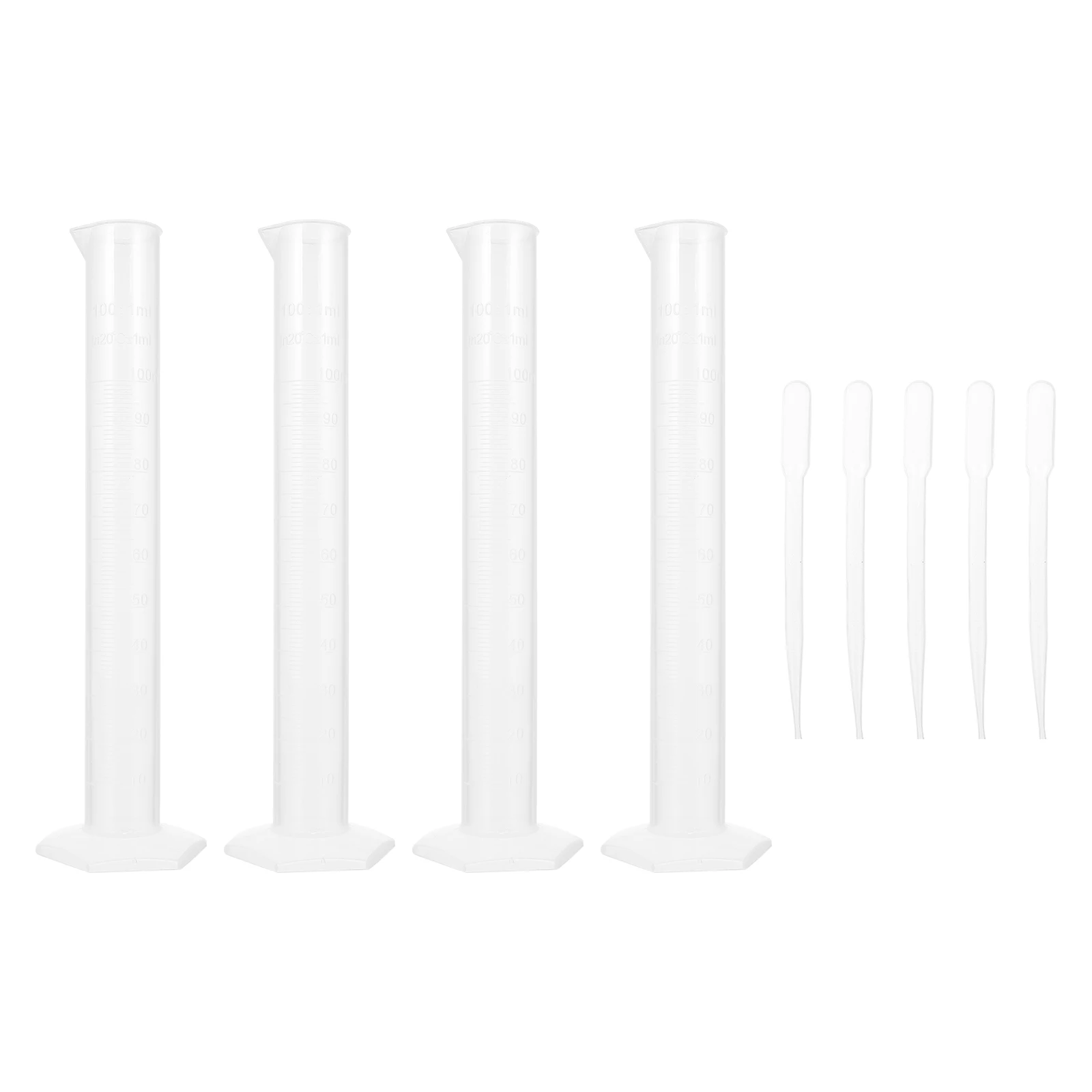 

Plastic Graduated Cylinder Set Measuring Cylinder Dropper 3ml Accurate Scales Laboratory Kitchen School Research Plastic