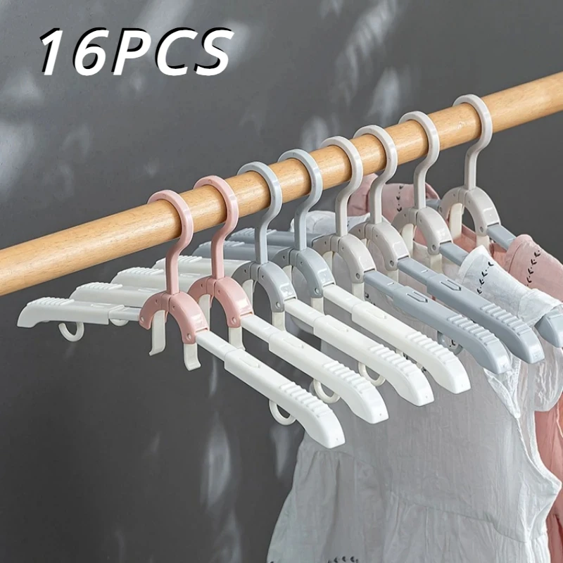 2-20PCS Multifunctional Clothes Rack Folding Clothes Rack for Mini Travel Portable Travel Magic Retractable Clothes Hanger