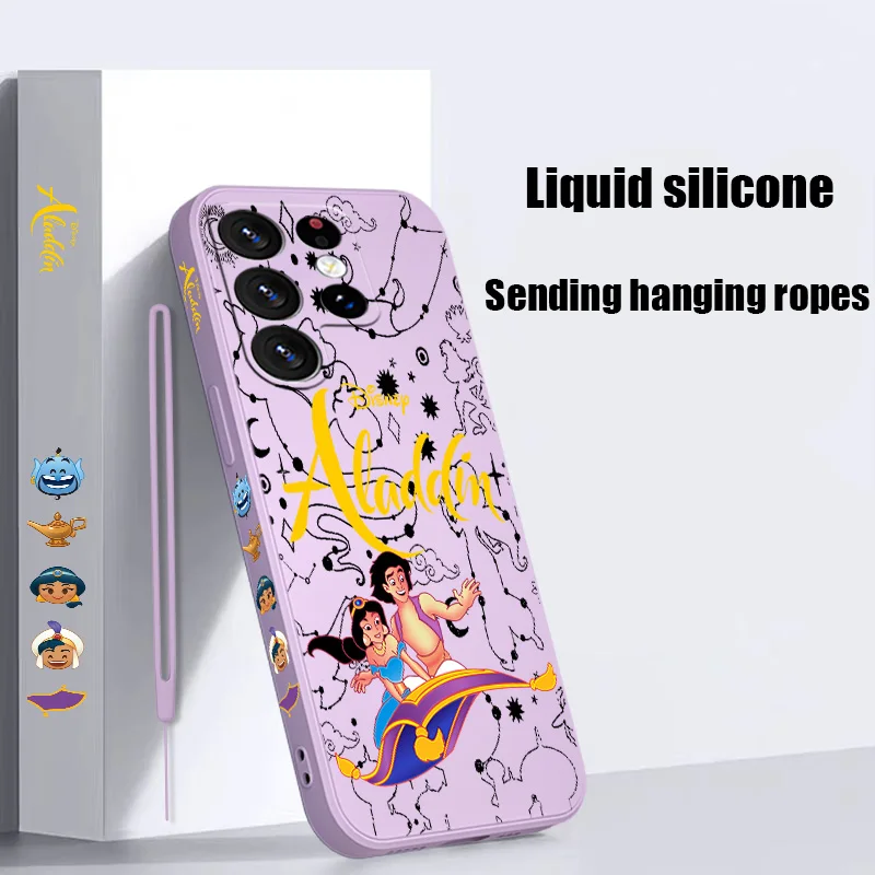 Disney Handsome Aladdin Liquid Left Rope Phone Case For Samsung S10 S20 S21 S22 S23 S24 S10e Plus Lite Ultra FE Shell Soft Cover image 6