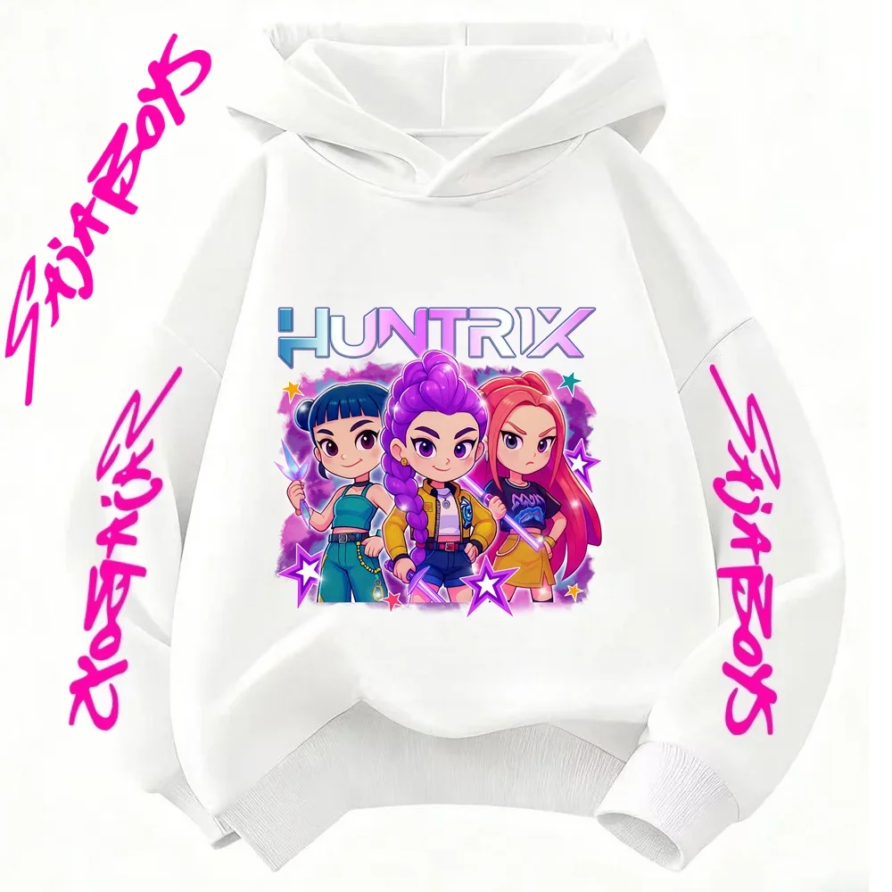 سويت شيرت KPop Demon Hunters للأطفال من 3 إلى 14 سنة Saja Boys 3D هوديي دافئ كاجوال #4