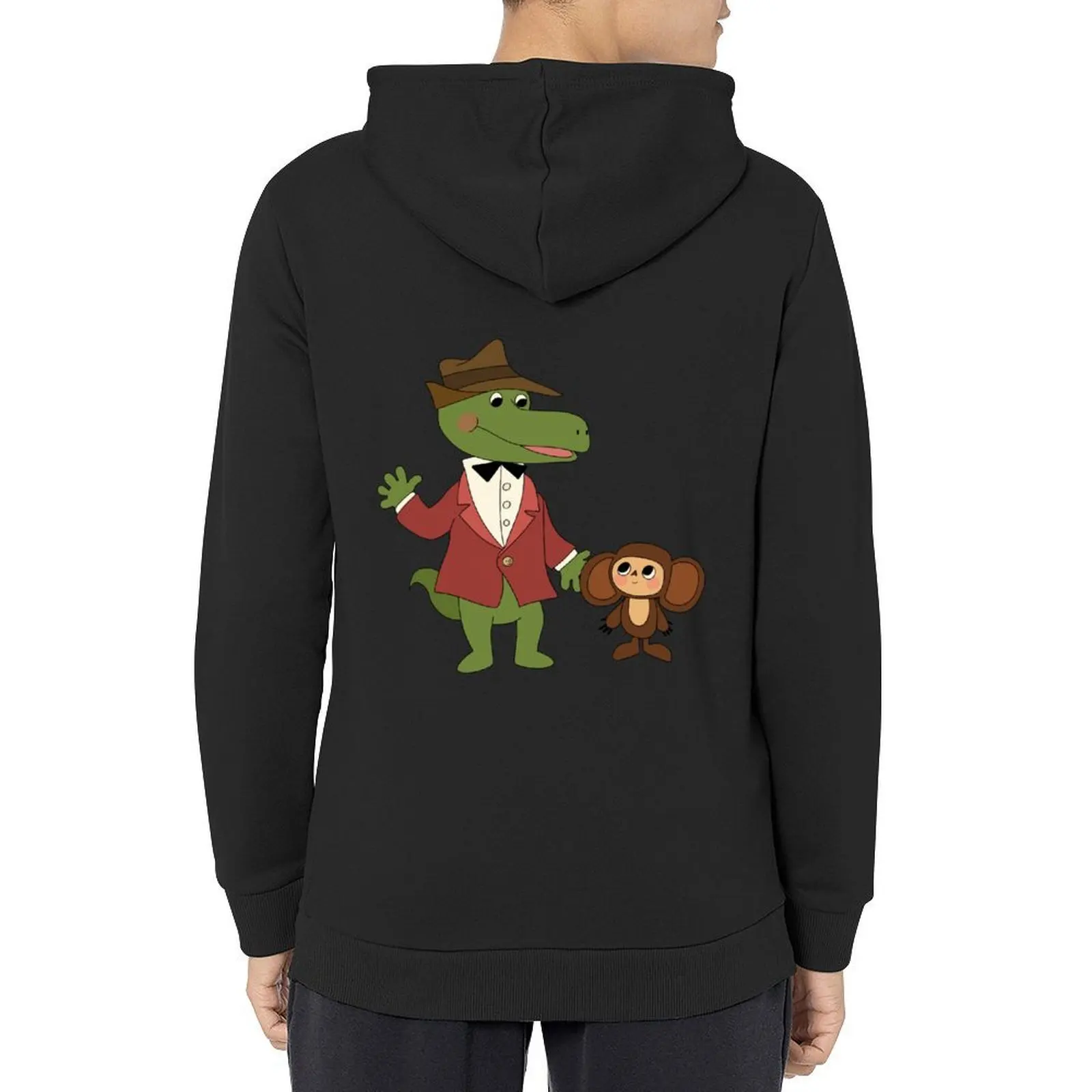 

Gena and Cheburashka Hoodie blouse aesthetic clothing male clothes clothes for men graphic hoodies