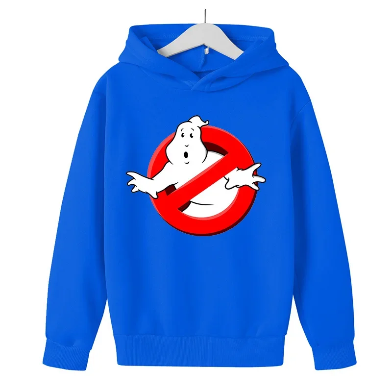 2024 New Cartoon Ghostbusters stampa bambini felpa con cappuccio primavera autunno ragazzo ragazza abbigliamento Pullover manica lunga Kid Fashion