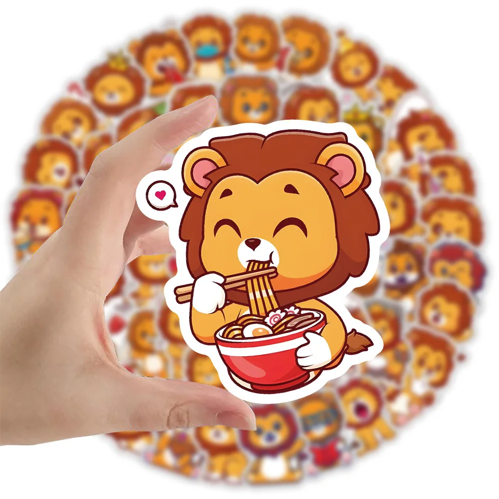 10/30/50PCS New Little Lion Sticker Animal Cartoon Creative iPad Luggage Helmet Guitar DIY Wall Sticker Toy Decoration Wholesale