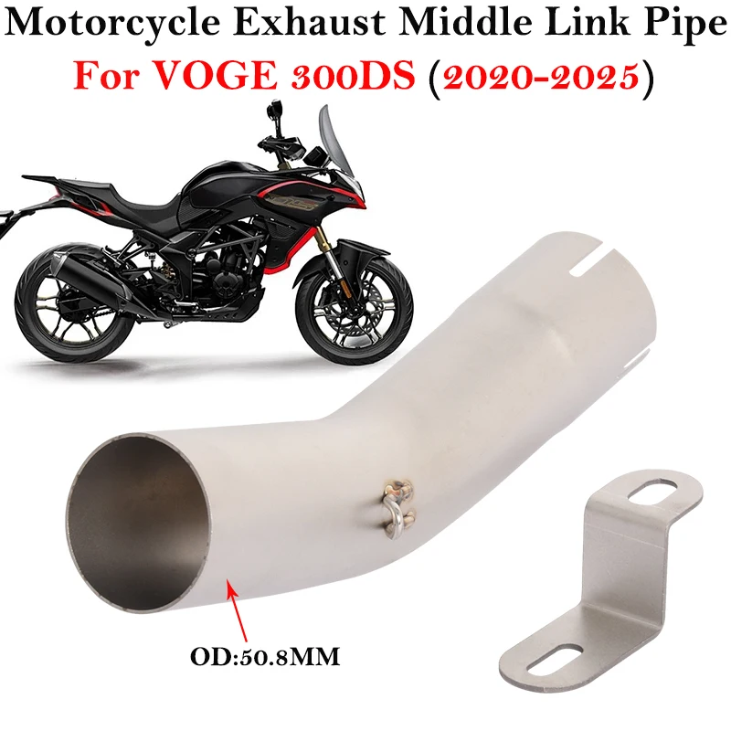 

Slip On For VOGE VOGE 300DS 300 DS 2020 - 2025 Motorcycle Exhaust Systems Escape Middle Link Pipe Connecting 51MM Tube Muffler