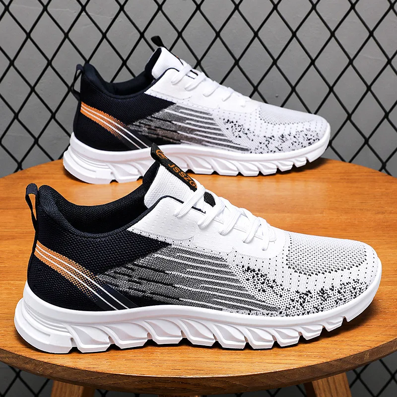 Men\'s Sneakers 2024 Summer New Fashion Breathable Casual Shoes Anti Slip Lacing Outdoor Running Sport Shoes Zapatillas De Hombre