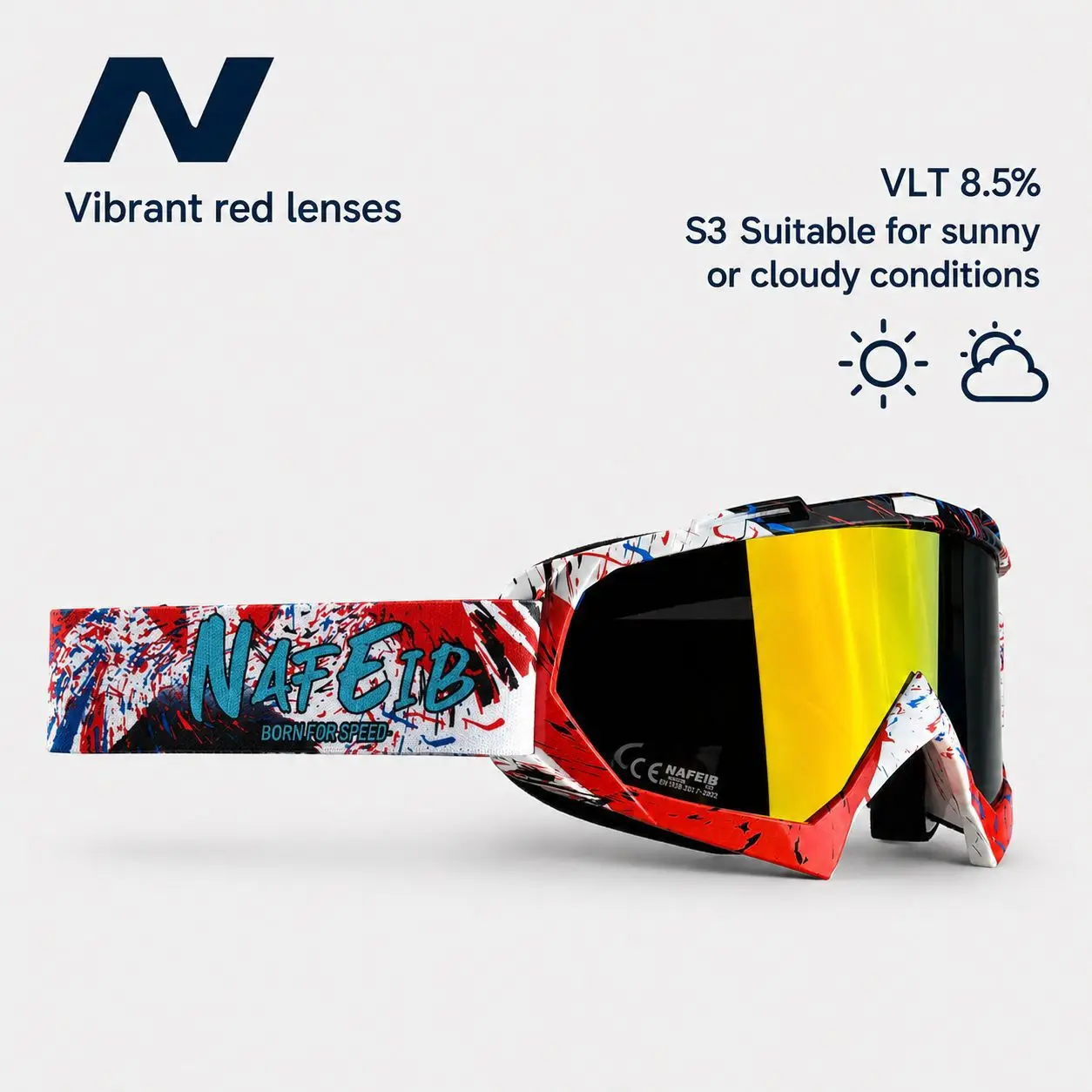 Dirt Bike Universal‑Fit Eyewear Goggles, Anti‑UV Anti‑Dust Motocross Enduro Motorcycle Cross‑Riding Glasses