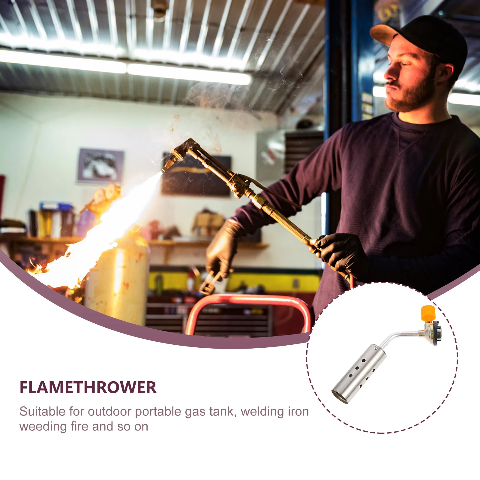 

Outdoor Torch Burner Propane for Home Gardening Metal Joining Tasks Compact Lightweight Easy to Operate Handheld Flame