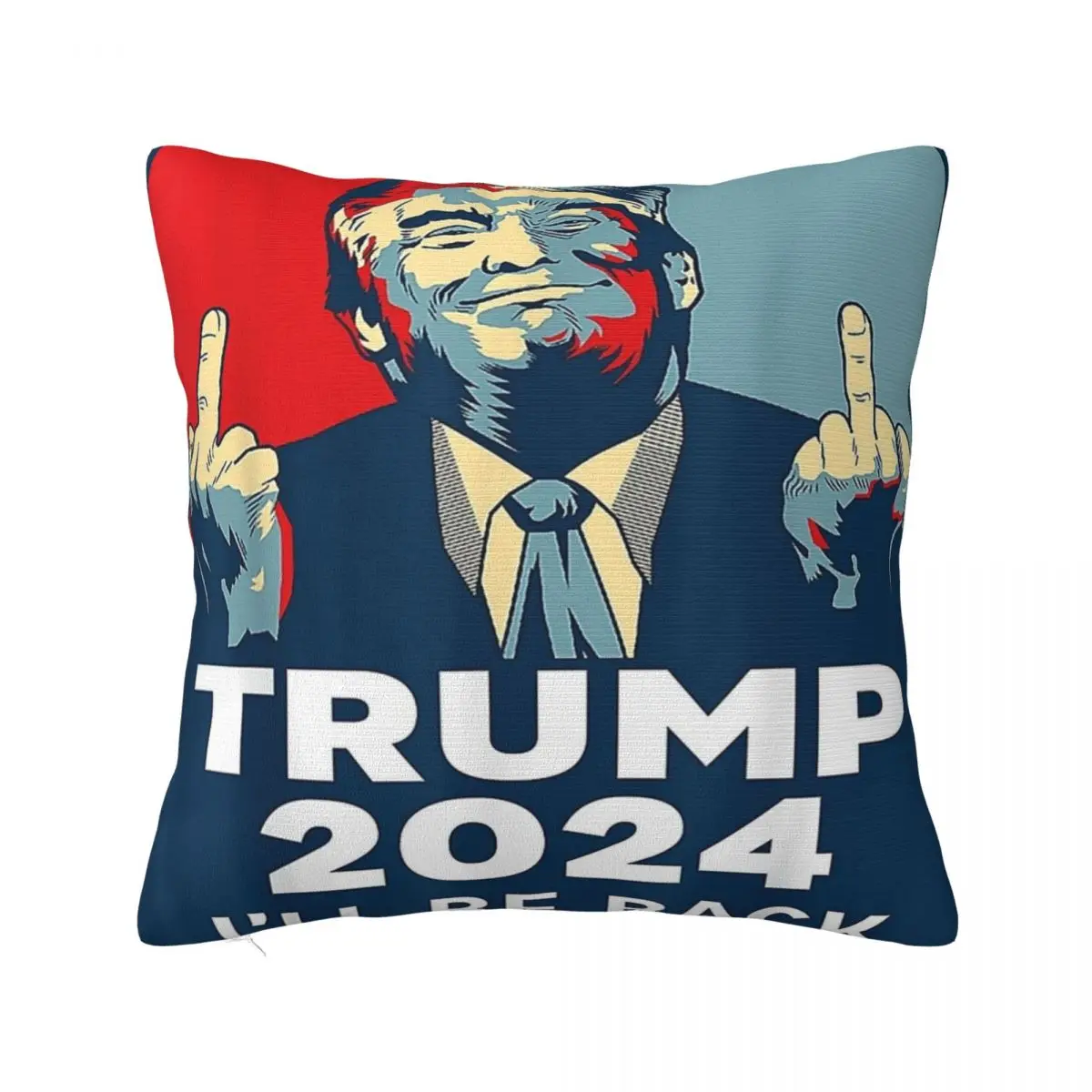 Trump 2024 I Will Be Back Pillowcase Soft Cushion Cover Decorations USA Election Pillow Case Cover Home Drop Shipping 40X40cm